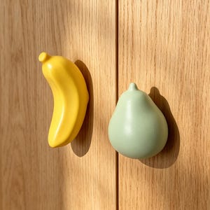 Fruit Ceramic Cabinet Knob, Kids Wardrobe Drawer Handle, Hardware for Boys Girls Room