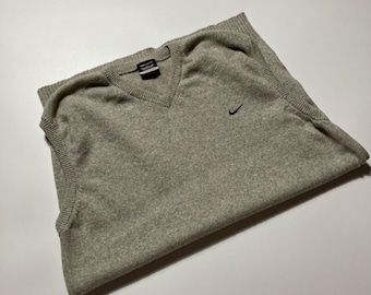 Vintage 00s Y2K Nike Golf Wool Sweater Vest Size XL