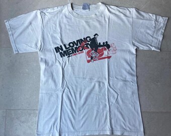 Vintage Adidas Run DMC Jam Master Jay Memory Rap Band T-shirt Size Medium Large