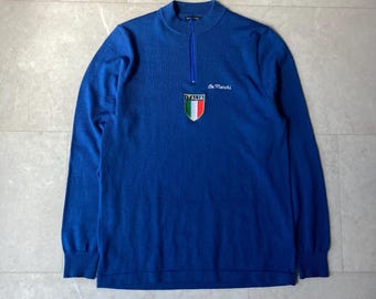 Vintage De Marchi Italia Handmade Cycling Sweater Size Large