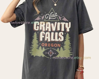 Gravity Falls Comfort Colors Shirt, Oregon Disney Tee, Mystery TV Series Fan Merch, Nostalgic Youth Gift, Aesthetic Cartoon T-Shirt