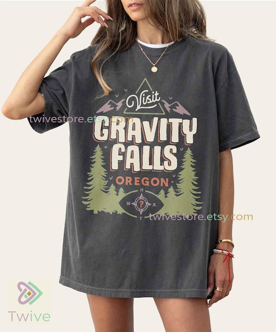 Gravity Falls Comfort Colors Shirt, Oregon Disney Tee, Mystery TV Series Fan Merch, Nostalgic Youth Gift, Aesthetic Cartoon T-Shirt