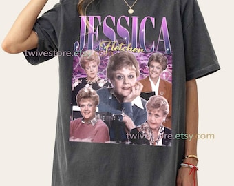 Jessica Fletcher Comfort Colors Shirt, Vintage Angela Lansbury Tee, Classic TV Series Character Merch, Mystery Writer Gift, Retro Detective