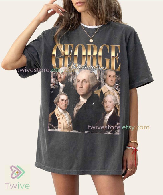 George Washington Comfort Colors Shirt, Vintage American Patriot Tee, Classic History Fan Merch Gift, Retro Political Style T-Shirt