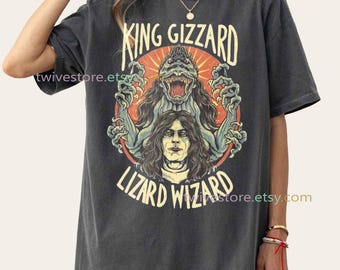 King Gizzard & The Lizard Wizard Comfort Colors Shirt, Vintage Band Tee, Retro Aesthetic Music Fan Merch, Y2K Classic Apparel Gift Soft