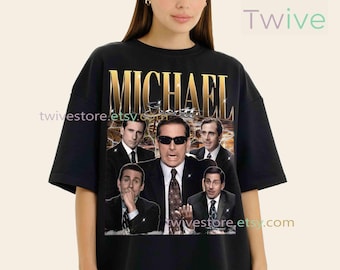 Vintage Michael Scott Collage Shirt, The Office TV Show Tee