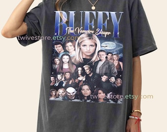 Vintage Buffy The Vampire Slayer Graphic Tee, Buffy & Angel Fan Merch Sweatshirt
