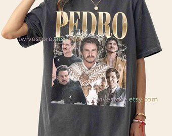 Pedro Pascal Collage Comfort Colors Shirt, Unisex Fan Tee, Retro Sweatshirt