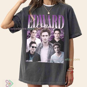 Begränsad Edward Cullen Vintage T-shirt, Grafisk Unisex T-shirt, Retro 90-tals Fans Hyllning T-shirt, Present till kvinnor och män