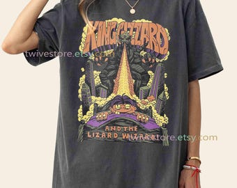 Camiseta retro de King Gizzard y el mago lagarto, merchandising de King Gizzard y el mago lagarto, camisetas de fan de King Gizzard, gira de camisetas de King Gizzard