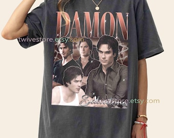 Limitiertes Damon Salvatore Comfort Colors T-Shirt - Unisex TVD Merchandise