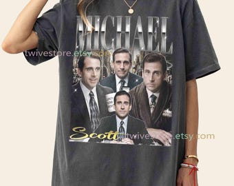 Vintage Michael Scott Collage Shirt, The Office TV Show Tee