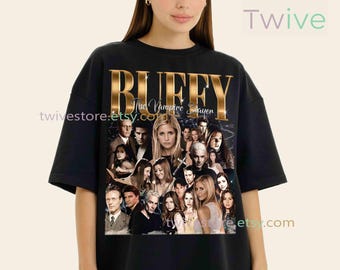 Vintage Buffy The Vampire Slayer Graphic Tee, Buffy & Angel Fan Merch Sweatshirt