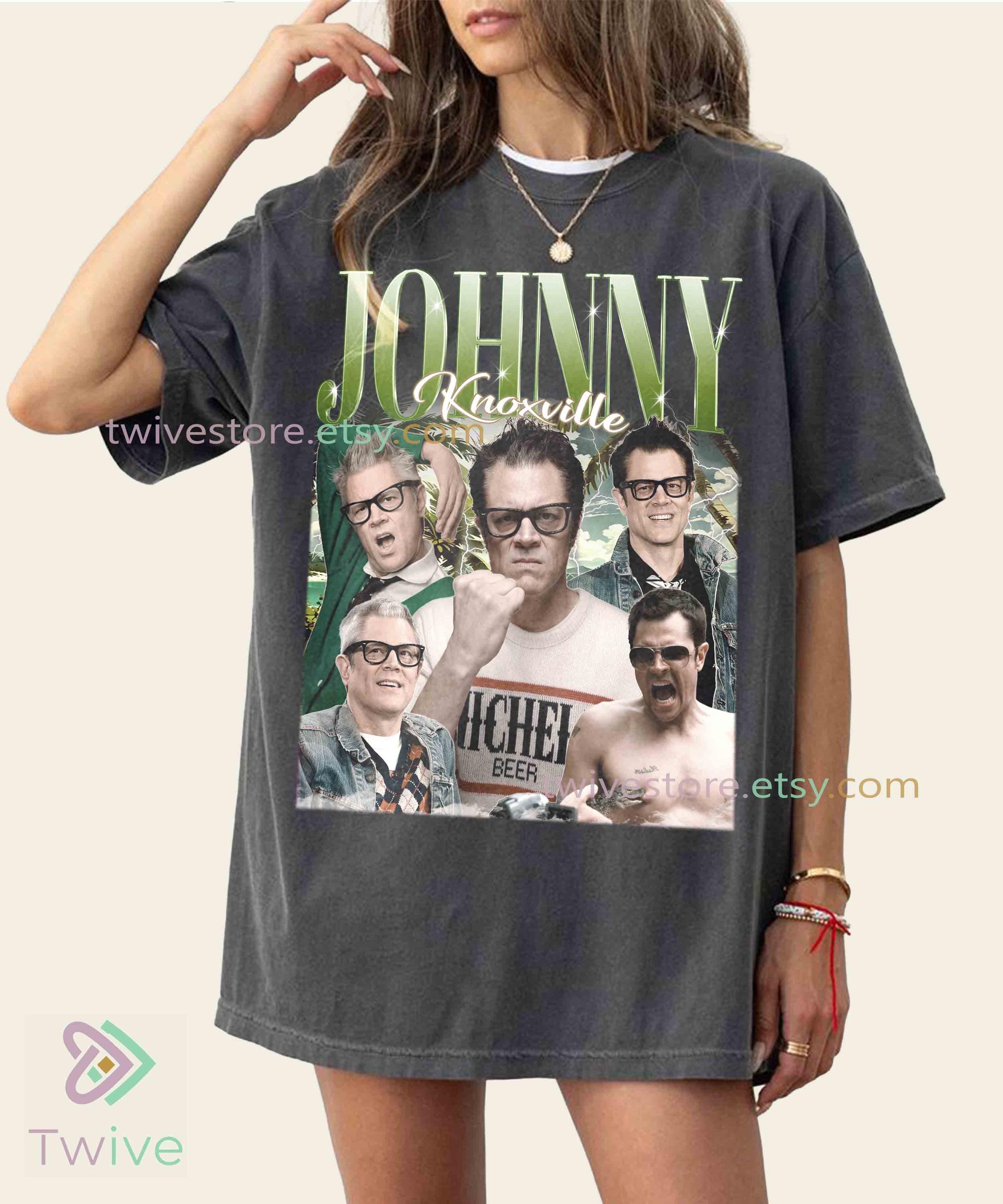 jackass Tシャツ XL KNOXVILLEアメリカ国旗デザイン Vintage Johnny Knoxville Shirt - Comedy Merch, American Stunt