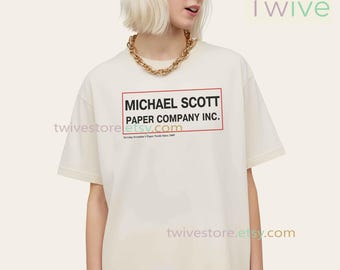 Michael Scott Paper Company Inc Comfort Colors Shirt, Vintage Comedy TV Series Tee, Retro Office Show Fan Apparel, Classic Tiktok Trend Gift