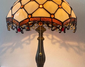 アンティークブロンズエンボスベース、書斎/寝室用装飾ランプ