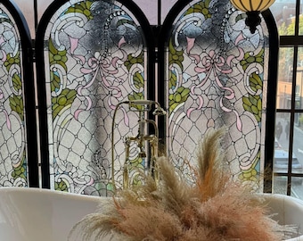 Tiffany Stained Glass Tri-Folding Bildschirm