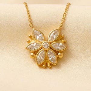 Collana magnetica trasformabile da loto a farfalla, argento sterling placcato oro