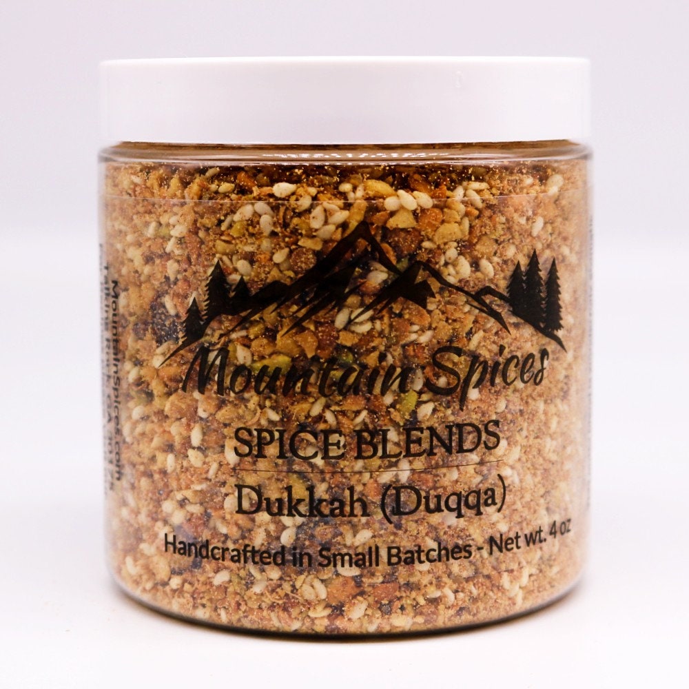 Dukkah (Duqqa) Gewürzmischung - von Mountain Spices® - Handgefertigt in kleinen Chargen - Keine Füllstoffe, rein natürliche Inhaltsstoffe - ägyptisch
