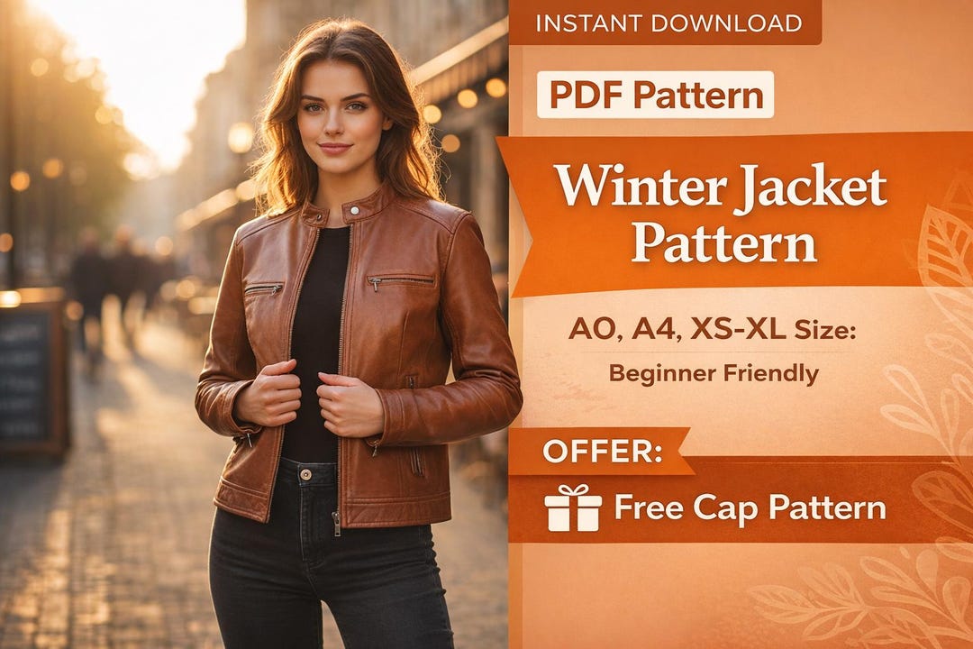 Winter Jacket Sewing Pattern PDF | Women Jacket Pattern | Beginner ...