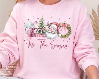 Tis The Season Sweatshirt,Christmas Sweatshirt,Merry Christmas Shirt,Cute Winter Hoodie,Christmas Tis The Season Sweatshirt