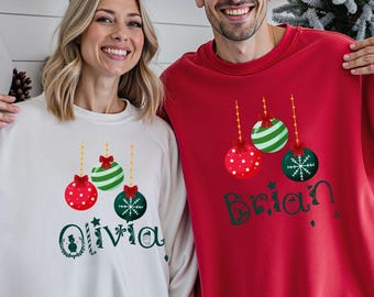 Family Christmas Name Sweatshirt,Custom Christmas Sweatshirt,Personalized Christmas Family Sweatshirt,Monogrammed Family Christmas Hoodie