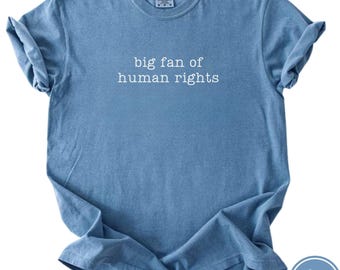 Big Fan of Human Rights Comfort Colors® T-Shirt, Equality Feminism Social Justice Shirt