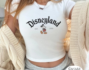 Disneyland Baby Tee, Y2K Disney Crop Top, Bella Canvas 1010 Baby Tee, Cute Disney Crop Shirt, Retro 90s Disneyland Graphic Tee