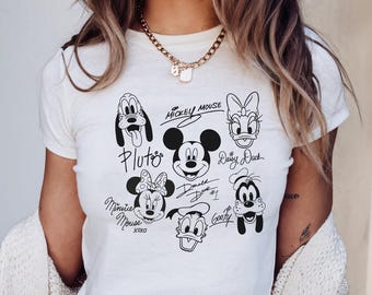 Disneyland Baby Tee, Disneyworld Trip Shirt, Sketch Mickey and Friends Croptop, WDW Disneyland Baby Tee, Fantasia Baby Tee