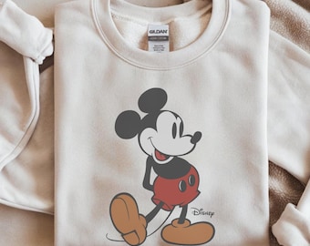 Disney Classic Mickey Mouse Pose Sweatshirt, Mickey Hoodie, Disneyland Vacation Sweatshirt, Vintage Disney Retro Sweater, Disney Trip Shirt