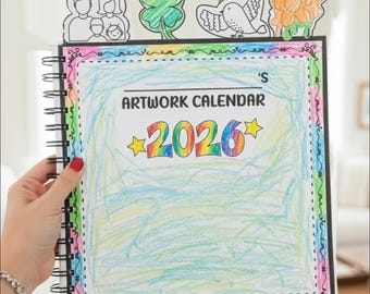 Coloring Pages Calendar for Kids 2026, Fun Artwork Activities (Digital PDF)