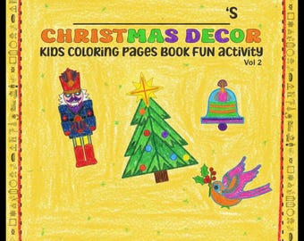 Christmas Holiday Decor Ornaments Coloring 25 Pages Book Printable Kids Artwork Activities | PDF