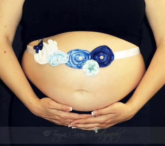 Items similar to Baby Boy Maternity Sash Newborn Photo Prop Butterfly Belly Band Baby