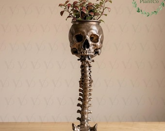 Modern Resin Skull Wall Planter Indoor Skull Resin Planter Pot Holder Skeleton Plant Hangers Gothic Homedecor