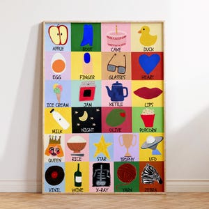 Alphabet Poster| A–Z Illustrated Learning Wall Art