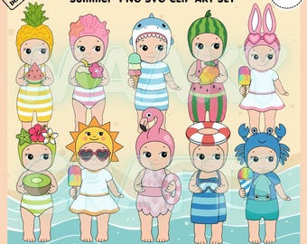 Summer Angels PNG SVG Bundle |Trendy Clipart, Print & Cut, Digital Download, Sublimation Files