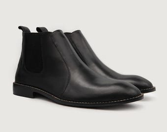 Clarkson Chelsea Black Leather Boots
