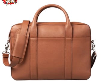 Captain Brown Leather Briefcase  Business & Work Bag