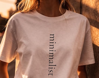 Minimalist Typography T-Shirt | Soft Cotton Tee | Capsule Wardrobe Clothing