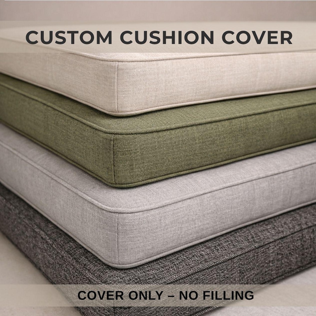 1 - 8 Inch Thick-custom Bench Cushion Cover Only, Made to Measure ...