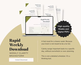 Desabafo Semanal | Download Rápido para Reinicialização Mental do TDAH