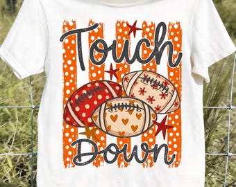 PNG de touchdown de fútbol retro, sublimación para el día del partido, diseño de camiseta para mamás aficionadas al fútbol, diseño de sublimación retro para viernes por la noche coqueta