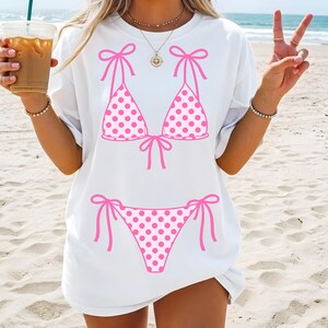 Preppy lake girl bikini shirt design bundle with camo, leopard, and checkered swimsuit graphics for sublimation printing.
