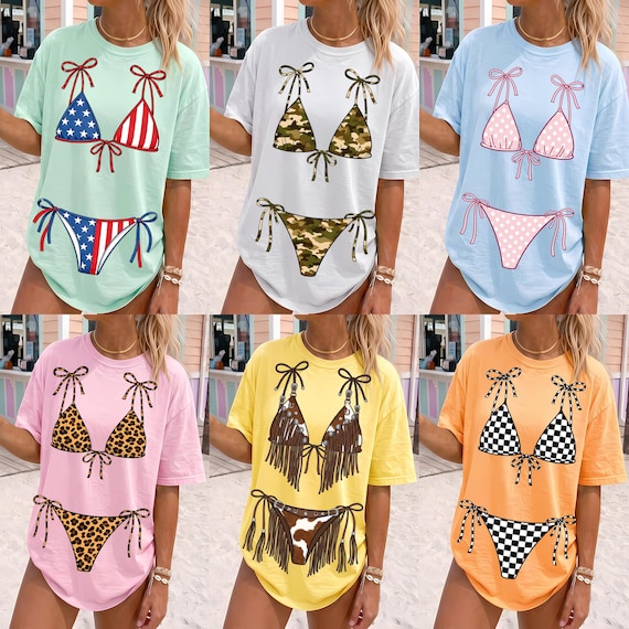 Summer Bikini PNG Bundle, Trendy Summer Swimsuit PNG, Preppy Lake Girl Beach Png, Summer Beach Png, Lake Girl PNG, Pool Party Png