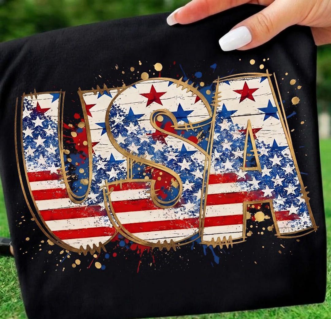USA Paint Splatter PNG, Patriotic American Flag Sublimation (digital ...
