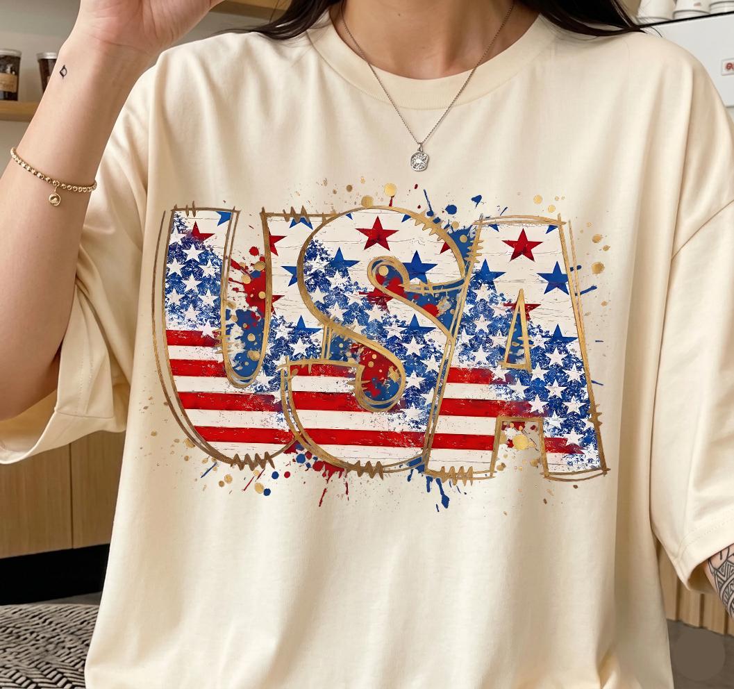 USA Paint Splatter PNG, Patriotic American Flag Sublimation (digital ...