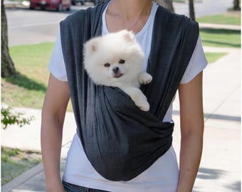 Convertible Dog Sling Carrier, Pet Sling | Premium Cotton, Stylish Dog Carrier, Front and Sling Design, Cat Carrier