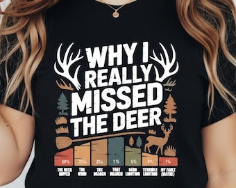 Lustiges Rotwild-Jagd-Grafik-T-Shirt, Naturbursche Geschenk
