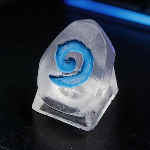 Hearthstone World of Warcraft Artisan Keycap - Custom Glitter Resin ESC Keycap, Crystal Trans Anime Keycap