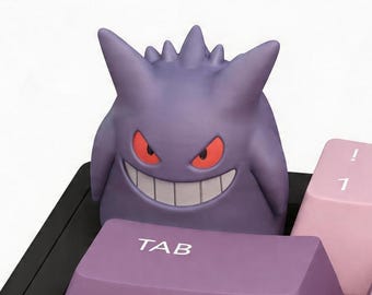 Gengar Pokemon Resin Keycap Artisan Keycap Handmade Custom Anime Keycap Cute Keyboard Keycap Escape Keycap Gaming